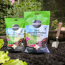 Load image into Gallery viewer, MIRACLE-GRO® 2 IN 1 NOURISH & PROTECT FLOWERS, FRUIT & VEG PLANT FOOD